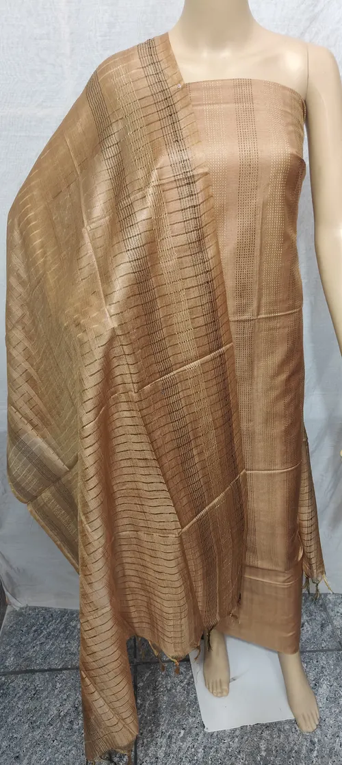Royal Katan Silk Suit Piece – Handwoven Luxury in Every Thread